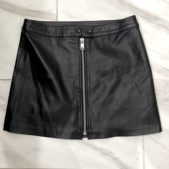 All Saints Faux Leather Skirt - Picture 1 of 4